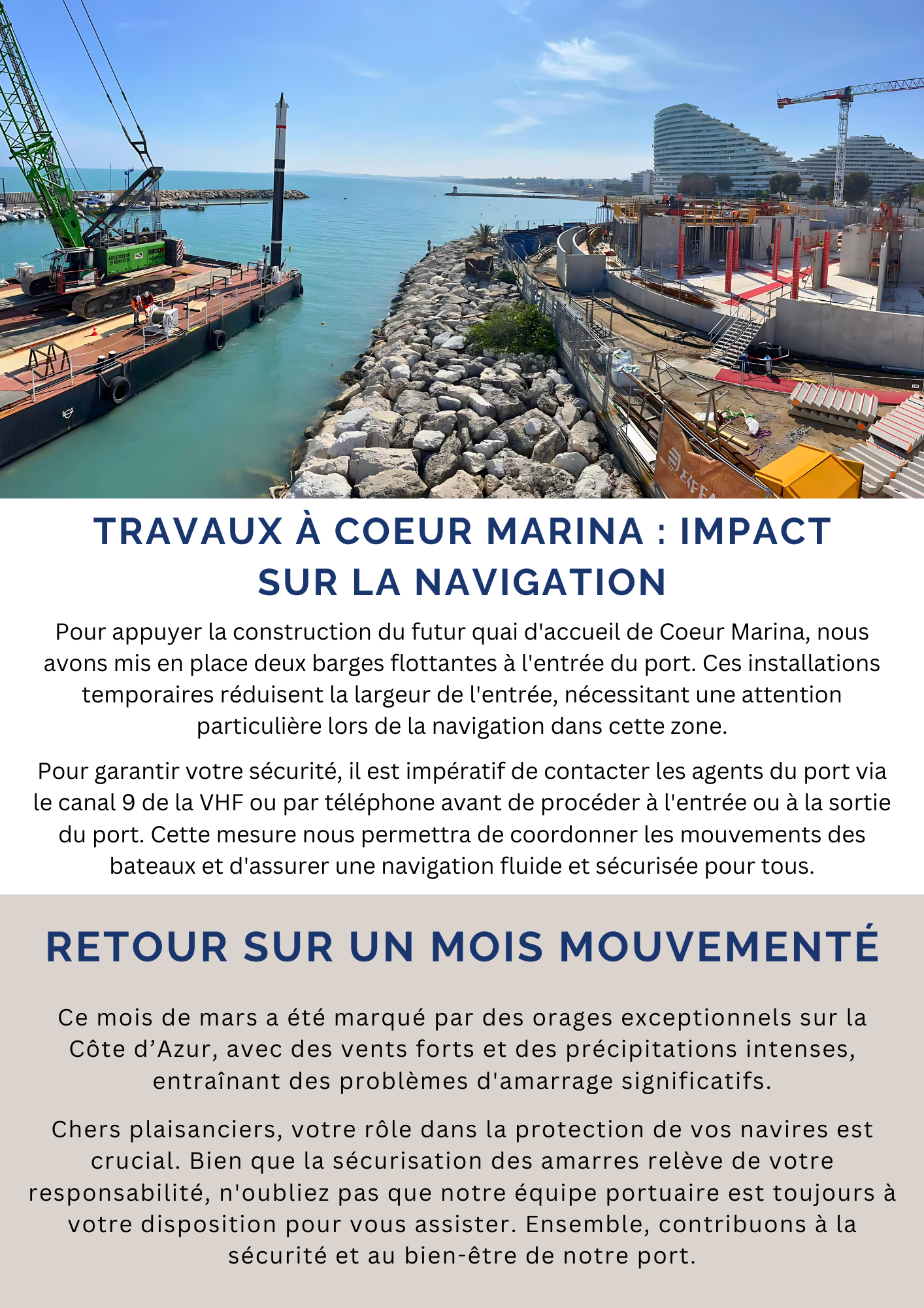 Newsletter du port ( Mars 2024 ) 2
